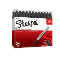 Sharpie Fine Black Permanent Pens (Box of 24)